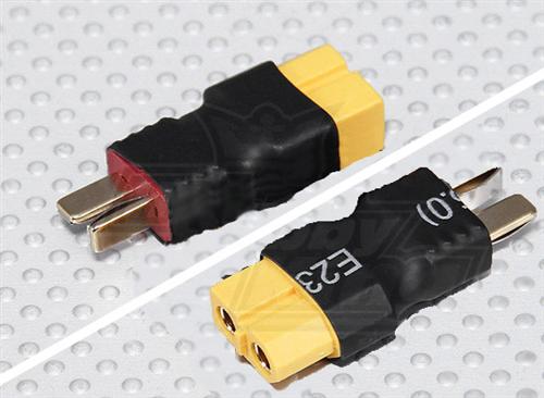 T-Connector (male) to XT60 (female) Battery Adapter Lead (1pc) (HK258000017/23159)